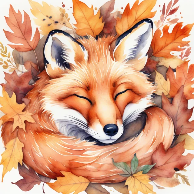 A generated watercolour fox